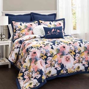 Lush Decor Watercolor Floral 7-Piece Set